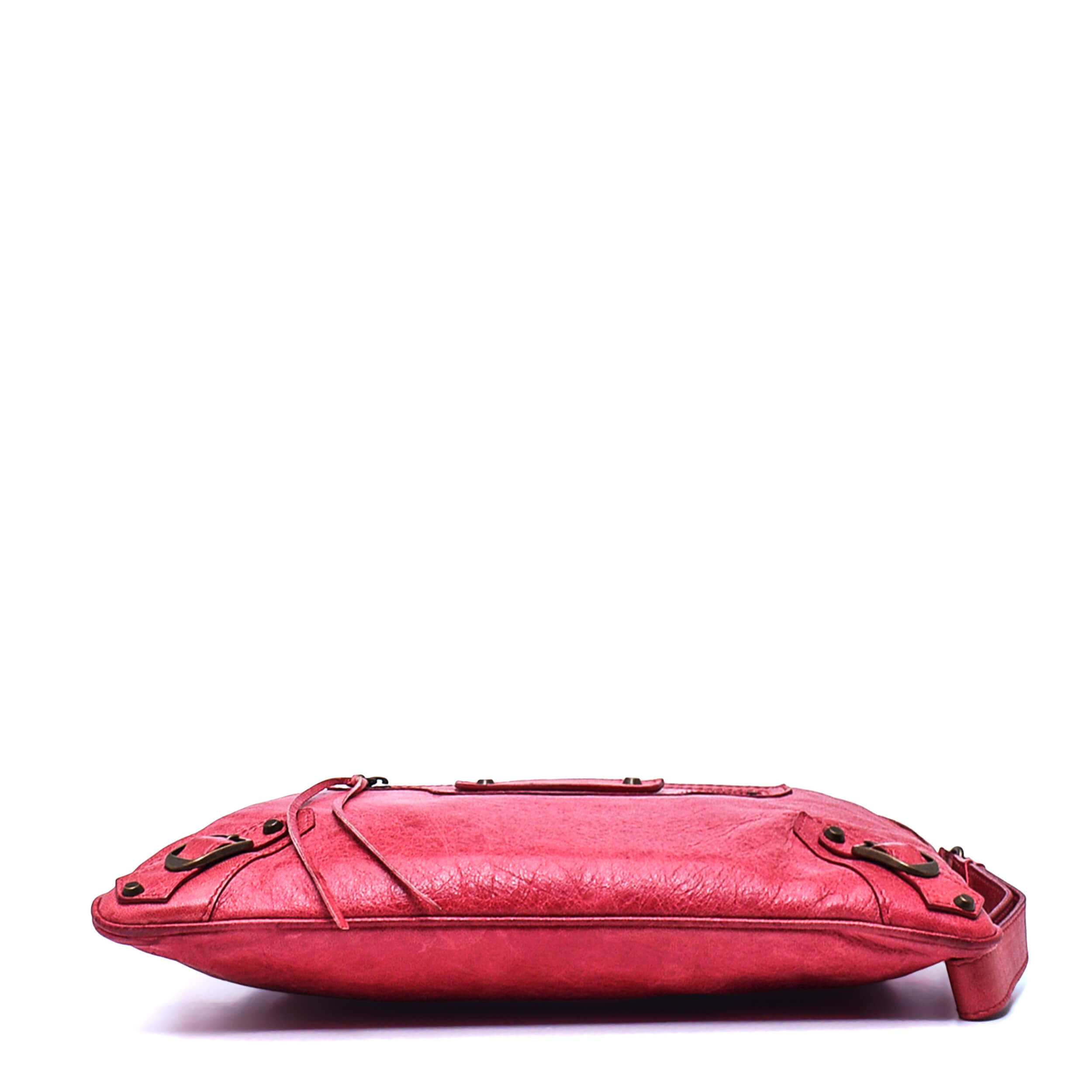 Balenciaga - Pink Agneau Flat Handle Clutch